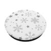 Gray Snowflakes Stars Christmas Wrapping Paper Pattern PopSockets Swappable PopGrip