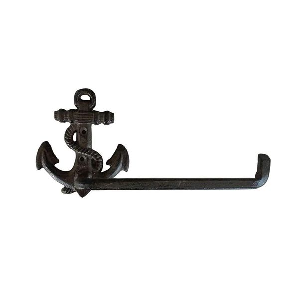 Comfy Hour Antique and Vintage Collection Cast Iron Anchor Toilet Paper Holder