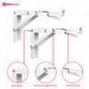Highdecora Folding Shelf Bracket, 2 Pcs Heavy Duty Foldable Shelf Bracket Metal Wall Mounted Foldable Triangle Support Bracket for Table DIY Work Bench (White, 14 inch)