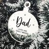 Dad Memorial Gift Engraved Hanging Bauble In Memory Plaque Keepsake