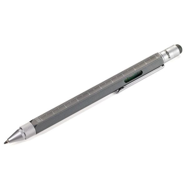 Troika Construction Ballpoint Pen, TITANIUM  w/ ruler, screwdriver,st