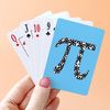 CafePress Blue Floral Pi Standard Size Playing Cards