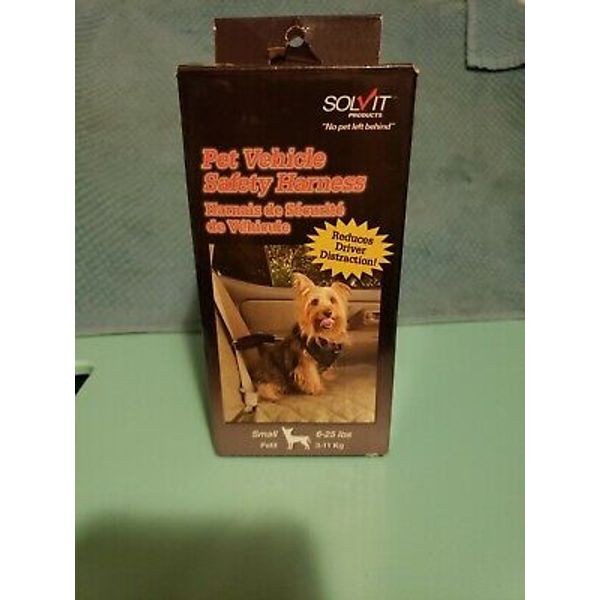 Solvit Pet Vehicle Safety Harness Size Small 6-25 lbs Full Padded Vest #62294