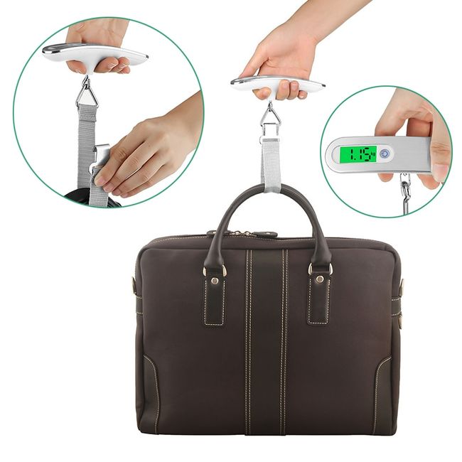 Portable Digital Luggage Scale LCD Display Backlight Baggage Scale  110lb/50kg Electronic Hanging Travel Suitcase Luggage Scales Weight Balance  Tool Hook/Webbing Styles