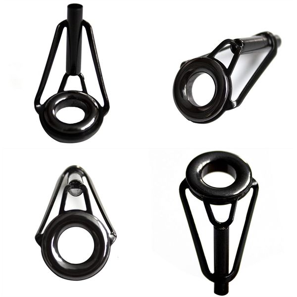 8pcs Fishing Rod Tip Repair Kit Rod Top Tips Replacement Fishing Rod Tips Stainless Steel Ceramic Ring Guide Tips