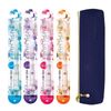 APAGARD Crystal Toothbrush, Normal, Tapered Ion, Set of 4, *Color cannot be specified with Bonus Leather Pouch, Portable, Travel