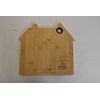 Shinsei House Shaped Bamboo Cutting Board - Premonogrammed 11" x 11"