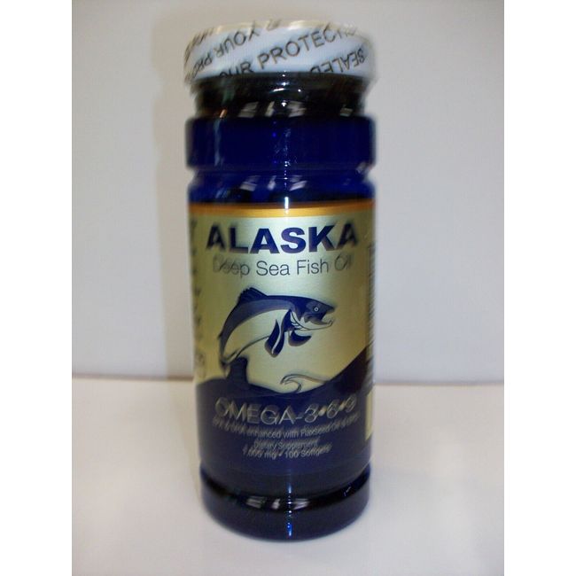 Alaska Deep Sea Fish Oil Omega 3-6-9 1,000mg 100 Softgels