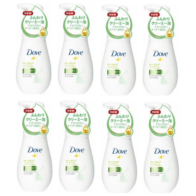 Dove Deep Pure Creamy Foaming Facial Cleanser, 5.3 fl oz (160 ml) x 8 Packs