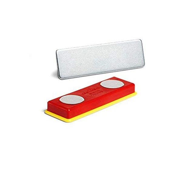 Durable 891700 Magnet set and metal plates, 10-Piece, Red/Yellow