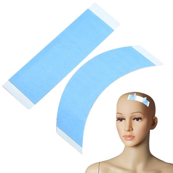 NHBETYS 40 pcs Wig Tapes for Lace Wigs, Waterproof Double Sided Hair Extension Adhesive Tape for Fixing Wigs Toupees Hair Tape(blue)