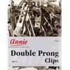 Annie Double Prong Clips, 80 Count