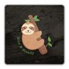 Shopagift Funny Sloth 2 Pack Coasters Slow & Steady Gift - 9cm x 9cm