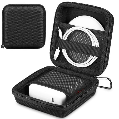 FINPAC Hard Shell Case for MacBook Charger, Small Electronic Bag for Laptop Accessories, Magic Mouse, Cable, Power Bank, USB Flash Disk Storage, Cable Bag for Travel, Work, black