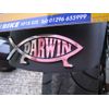 Darwin Fish Car Plaque.
