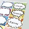 250 Pack, Superhero Comic Name Tag Stickers - 10 Designs, 3" x 2"