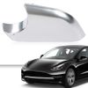 Left Side Wing Mirror Cover Lower Silver Chrome Holder Compatible with Tesla Model 3 2017-2022 22873005