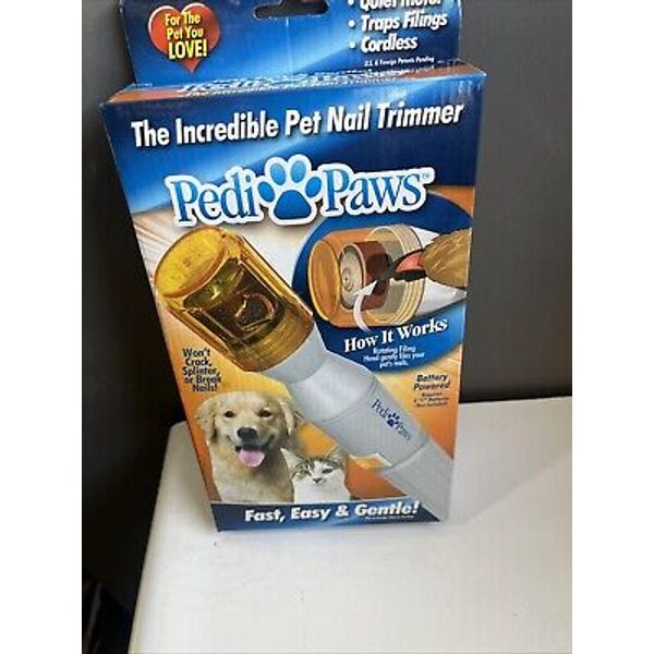 Pedi Paws Incredible Pet Nail Trimmer Battery Powered Fast Easy Gentile