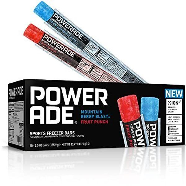 POWERADE Sports Freezer Bars Giant Sized 5.5 oz Refreshing Ice Pops with Elect