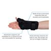 FitPro FP70315 Adjustable Wrist and Thumb Spica Support With Removable Insert- Right, Medium, 8" Size