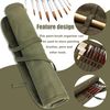 1Pcs 22 Slots Paint Brush Holder Storage Art Brush Roll Canvas Pouch,Artist Paint Brush Holder Roll Up Brush Bag Case Paint Storage Canvas Pouch for Watercolor Gouache Art Paint Brushes (Army Green)