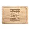 Warning World's Grumpiest Pharmacist Rectangular Wooden Chopping Board