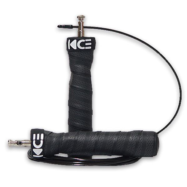 KCE Premium Wire Skipping Rope, Dark Black