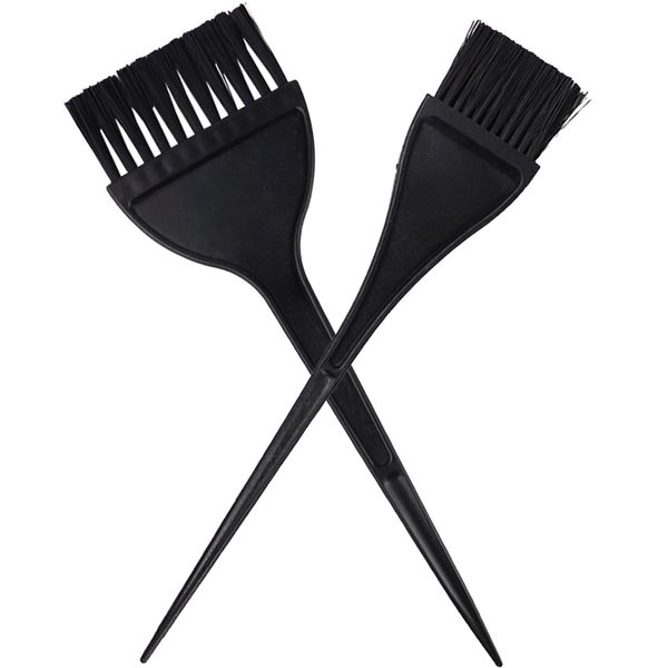 2 Pcs Hair Coloring Brush, Hair Dyeing Comb Brush, Hair Dye Brush to Apply Hair Color, Hair Dye Tools Set for DIY Hair Coloring Salon Hair Dyeing (Black)