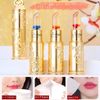 YAYAMIYA Jelly Lipstick, 24K Temperature Changing Color, Gold Foil, Dried Flowers, Warm Discoloration, High Moisturizing, Hard to Fall Off, Color-Changing Lip Gloss, Waterproof & Long Lasting, Beauty, Bright Flower, Crystal Jelly Lipstick, #02 Blood Rose