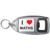 BadgeBeast.co.uk I Love Heart Maths - Plastic Bottle Opener Key Ring