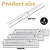 Foldable Ruler 30cm - 4 Pack, Metric Measurement Tool for Home, Office & School