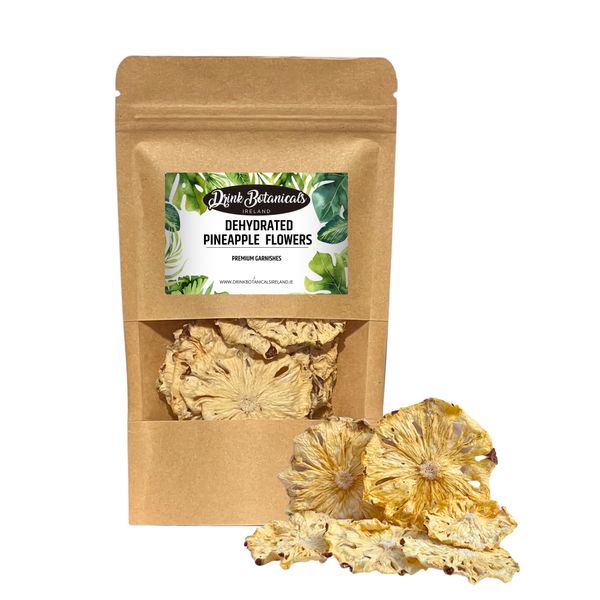 Dehydrated Dried Pineapple Flower Rings | 17+ Slices Approx | 100% Natural | Dried Pineapples | No Sugar Added, Gluten Free| for Cocktails, Baking, Cakes, Snacking, Decoration, Natural | 60 Grams