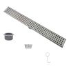 Linear Shower Drain 24" Stainless Rectangular Shower Drain w/Cover and Brushed