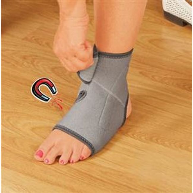 NEOPRENE MAGNETIC ANKLE SUPPORT BRACE WITH 10 SEWN IN THERAPEUTIC MAGNETS