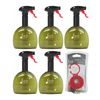 Evo Oil Sprayer Bottles for Cooking Oils 18oz Green 5 Pack Bundle