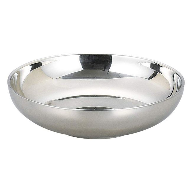 5.5 inch (14 cm) Stainless Steel Thermal Kakkai Dish (φ5.4 x 1.5 inches (13.7 x 3.8 cm) [Korean Hot Pot] | Korean Food, Asian Food, Restaurant, Yakiniku Restaurant, Commercial Use