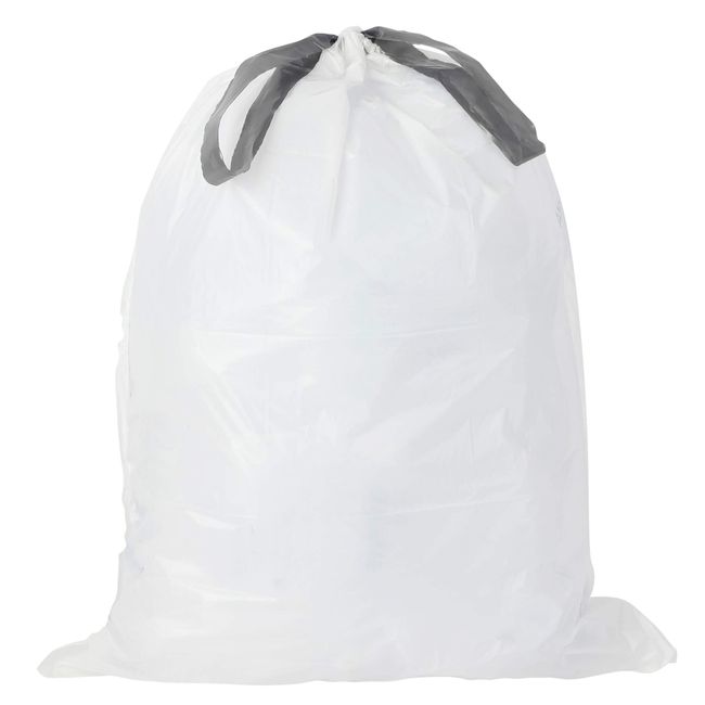 Plasticplace 12-Gallons White Plastic Kitchen Drawstring Trash Bag  (100-Count) in the Trash Bags department at