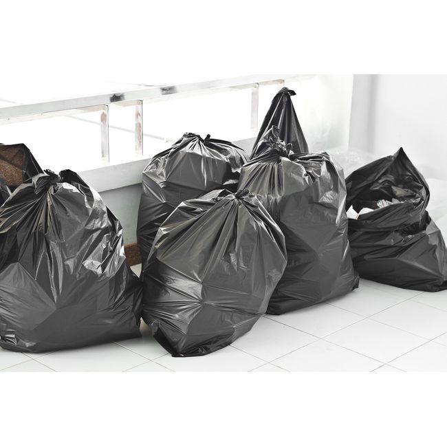  (100 Pack) 55-60 Gallon Trash Bags, 1.5 Mil Black, Fit