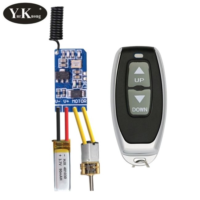 DC 3.7V 5V 12V 24V 1A Mini Wireless Remote Control Switch on Off Kit Momentary 433MHz