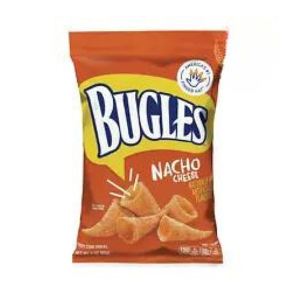 Bugles Crispy Corn Snacks, Nacho Cheese, Snack Bag, 3 oz (Packed of 6)