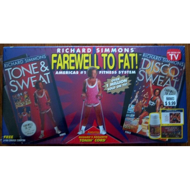1996 Richard Simmons Farewell To Fat Tone Sweat Disco Tonin Cord Fitness System