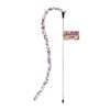 Pet Cat Handmade Wand Interactive Toy with bell (Leopard print purple)