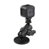 GoPro Camera Mount Set Round Base 2.5" Arm (S) GoPro Adapter [1 inch] with Hole, Flat Base