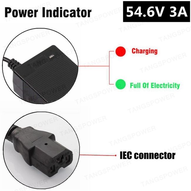 Charger 54.6V / 2A (GX16-3p connector)