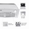 36" Built-in Range Hood Kitchen Insert Vent Stainless Steel 800CFM 3-Speed New