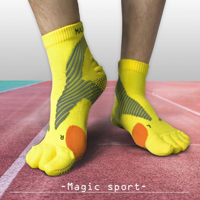  M Magic Sport Merino Wool Blend Non-Slip Above Ankle Toe Socks, Five  Finger, Men and Women, Running, Hiking, Cycling, Camping (as1, alpha, m, l,  regular, regular, Black) : Deportes y Actividades
