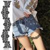 Sttiafay 8 Sheets Lace Temporary Tattoos for Wedding Art Women Black White Thigh Fake Tattoos Sexy Waterproof Tattoo Stickers for Festival Beach Party (Black-White)