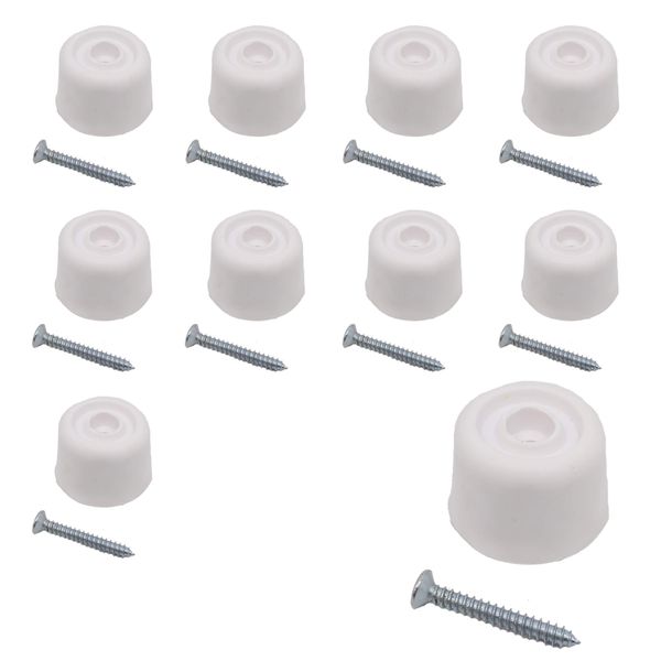 Rubber Door Stop White Pack of 10