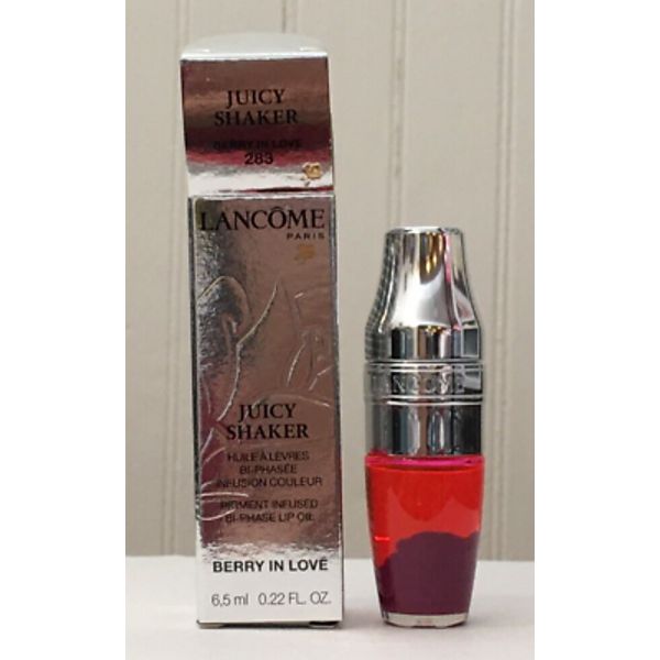 NIB Lancome JUICY Shaker Bi-Phased Lip Oil ~ BERRY IN LOVE 283 ~ Full Size