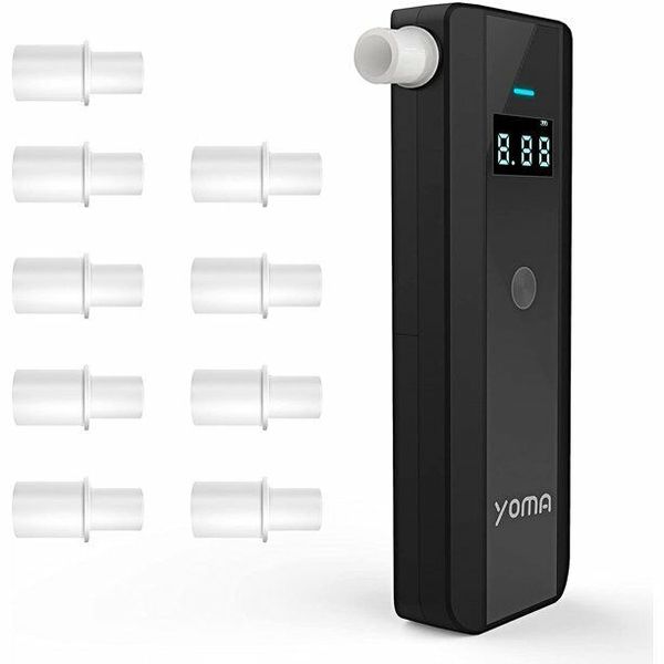 1*YOMA Breathalyzer Professional BAC Tester Digital LCD Screen Alcohol Tester #